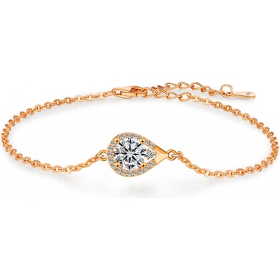 Olivie Stříbrný náramek 1ct 6,5mm MOISSANITE ROSE 9740