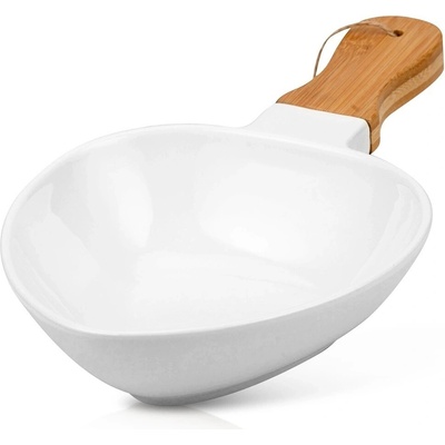 NAVA Porcelánová salátová mísa s bambusovou rukojetí 38 cm