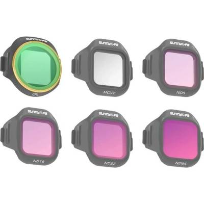 Sada 6 filtrů Sunnylife MCUV + CPL + ND8 + ND16 + ND32 + ND64 pro DJI Mini 5