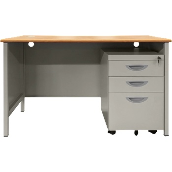 Carmen Метално бюро Carmen CR-1320 L - сиво / бук (3580310)