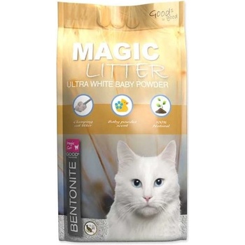 Magic Cat Magic Pearls LITTER Bentonite Ultra White Baby Powder 5 l