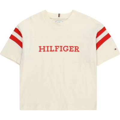 Tommy Hilfiger Тениска 'Monotype Varsity' бежово, размер 128