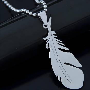 HARAHU Колие SI-34158 Feather - Сребърен KP34158 (SI-34158)