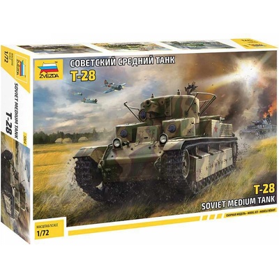 Zvezda Model Kit tank 5064 T-28 Soviet Tank 32-5064 1:72