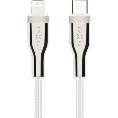 Fixed FIXDB-CL05-WH opletený USB-C/Lightning (PD), MFi, 0.5m, bílý