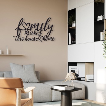 Decono Метален Надпис Family Makes Home