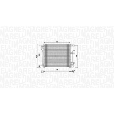 Kondenzátor, klimatizace MAGNETI MARELLI 350203992000
