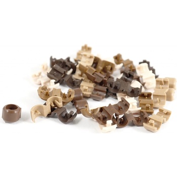 Korálky na vlasy hnědá