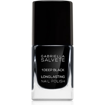 Gabriella Salvete Longlasting Enamel дълготраен лак за нокти със силен гланц цвят 01 Deep Black 11ml