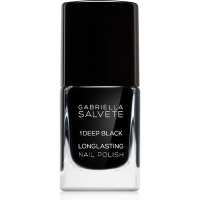 Gabriella Salvete Longlasting Enamel дълготраен лак за нокти със силен гланц цвят 01 Deep Black 11ml