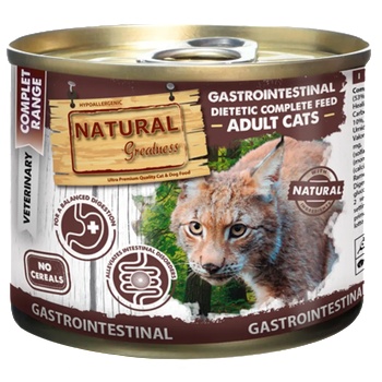 Natural Greatness VET Gastrointestinal - консерва за коте, за балансирано храносмилане, 200 гр