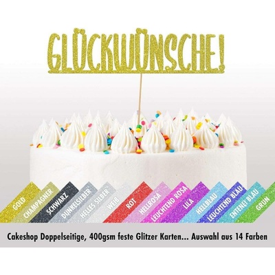 Dortový topper "Glückwünsche!"