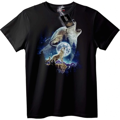 NOONEBRAND Тениска Вълчи Вой Луна - XS, Black