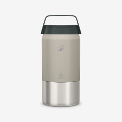 Quechua Turistická nerezová termoska 900 1,2 l béžová