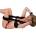 Ouch! Padded Thigh Sling with Hand Cuffs Black