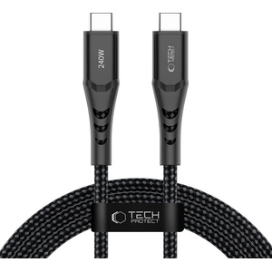 Tech-Protect ub11t ultraboost type-c cable pd 240w / qc3.0 200cm black (5906302353132)