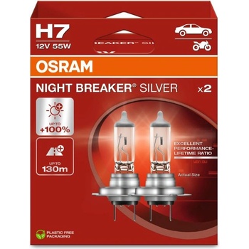 OSRAM NIGHT BREAKER SILVER H7 12V 2x (64210NBS-HCB)