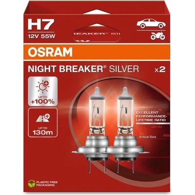 OSRAM NIGHT BREAKER SILVER H7 12V 2x (64210NBS-HCB)