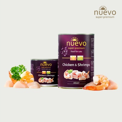 NUEVO CAT Adult Kuracie s krevetami 400 g