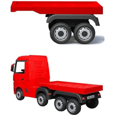 Megacar Náves k detskému kamiónu Mercedes Actros HL358 červený