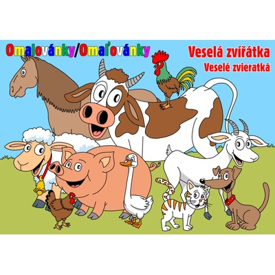 Omaľovánka Veselé zvieratká