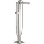 GROHE Eurocube свободностоящ смесител за вана и душ, черен хром Supersteel (23672DC1)