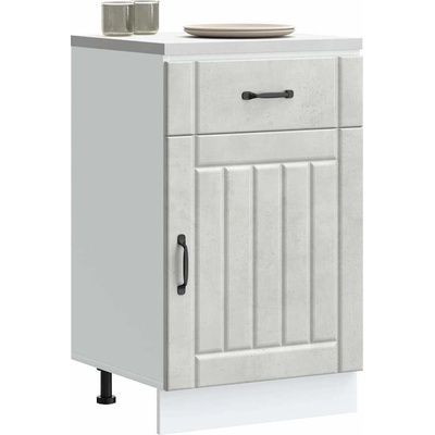 vidaXL Кухненски шкаф Lucca, бетонно сив, инженерно дърво (853721)