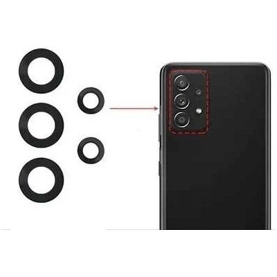 Sklíčko zadní kamery Samsung A526, A525 Galaxy A52 5G, A52 4G black bez rámečku