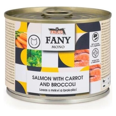 Falco Fany Mono s lososom mrkvou a brokolicou 15 x 200 g