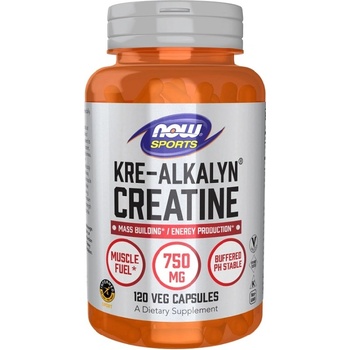 NOW NOW Kre-Alkalyn Creatine, 120 Veg Capsules