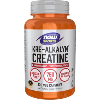NOW NOW Kre-Alkalyn Creatine, 120 Veg Capsules