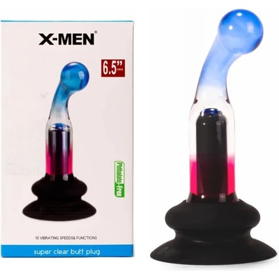 Вибриращ стимулатор с вакуумна основа, акрил, 14см. - Vibrating X-Men 2 (XMEN000065)