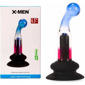  Вибриращ стимулатор с вакуумна основа, акрил, 14см. - Vibrating X-Men 2 (XMEN000065)