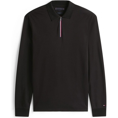 Tommy Hilfiger Блуза с яка Tommy Hilfiger Men's Long Sleeve Polo Shirt - Black BDS
