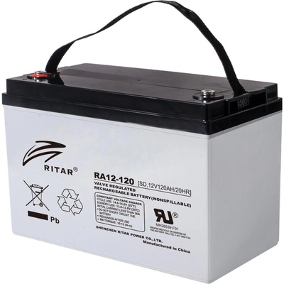 Ritar Оловна батерия RITAR (RA12-120), AGM, 12V, 120 Ah, 407/ 177/ 225 mm, F12(M8)