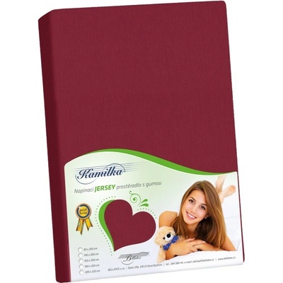 Bellatex Prostěradlo jersey Vínové 180x200