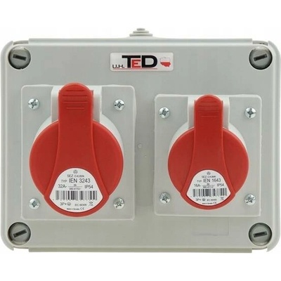 STAVEBNÍ ROZVADĚČ ELEKTRICKÝ 1 X 400V 32A/4P + 1 X 400V 16A/4P IP44