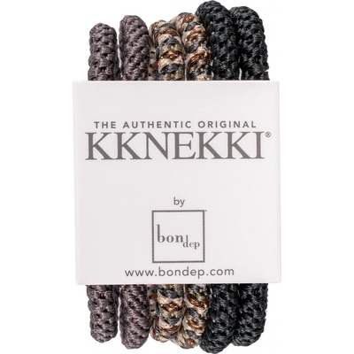 KKNEKKI Gumička do vlasů Kknekki Slim no. 4 – set 6 ks, černá barva, textil – Hledejceny.cz