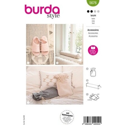 Střih Burda 5676 bytové doplňky a domácí obuv