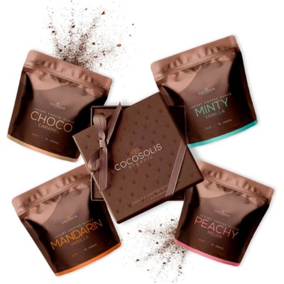Cocosolis organic Balenie luxusných kávových peelingov 4x 280 g darčeková sada