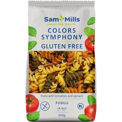 Sam Mills Fusilli cestoviny trojfarebné z paradajok a špenátu bez lepku 400 g