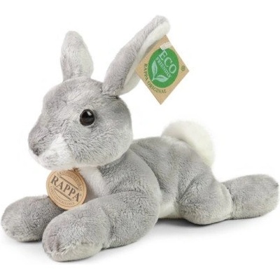 Rappa - Плюшено Сиво зайче, лежащо, 22 см. , серия Еко приятели
