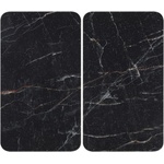 Wenko Капаци за печка 2 бр. от закалено стъкло 52x30 cm Black Marble - Wenko (2521550500)