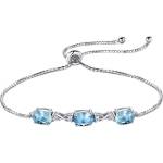 Silenti Jewelry Сребърна гривна "Небесносин Топаз
