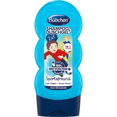 Bübchen Kids šampón a sprchovací gél 2v1 Malý futbalista 230 ml