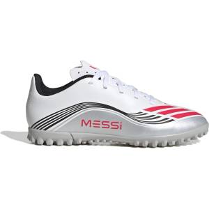 adidas Юношески футболни стоножки Adidas F50 Club Juniors Astro Turf Football Boots - White/Red