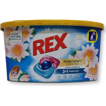 REX капусли за бяло пране, 3+1 power caps, 39 броя, Lotus, Floral sensation, Бяло пране