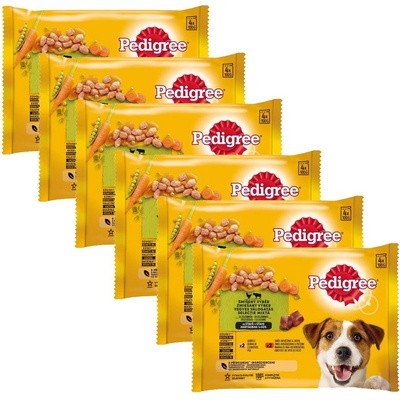 PEDIGREE Смесен избор със зеленчуци в сос 6 x (4 x 100 г)