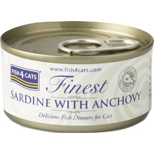 Fish4Dogs Fish4cats Finest Сардина и Аншоа 70 г