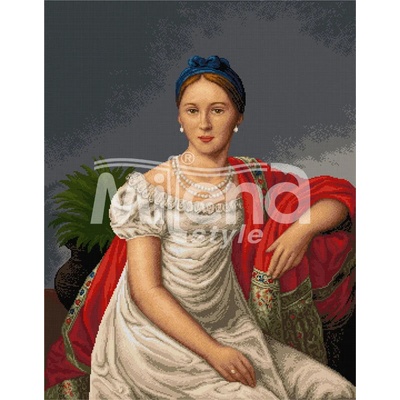 Milena Style Портрет на млада жена - гоблен със схема конци Ariadna 1: 1